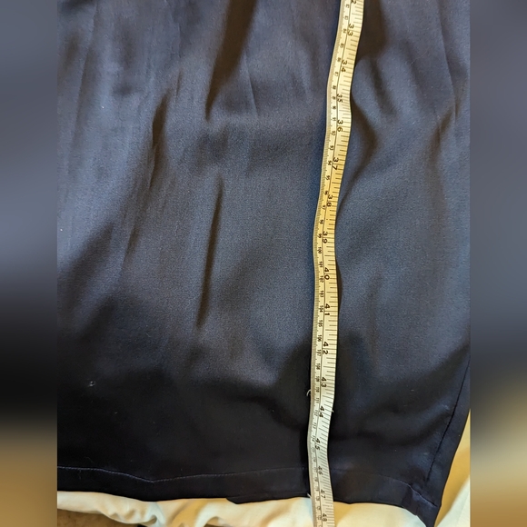 Bettie Page sz16 navy & cream retro style stretch wiggle dress EUC - Picture 4 of 8